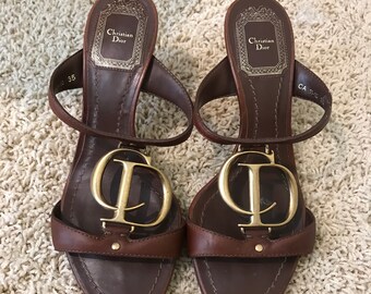 【希少】DIOR サンダル ヴィンテージ Vintage Dior Logo Sandals 35 - メルカリ
