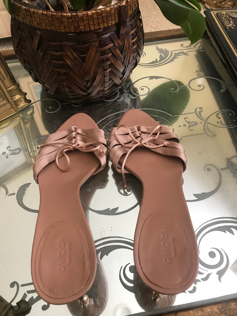 Vintage Tom Ford Gucci /bamboo Metal Heel/ Open Toe Sandal Etsy