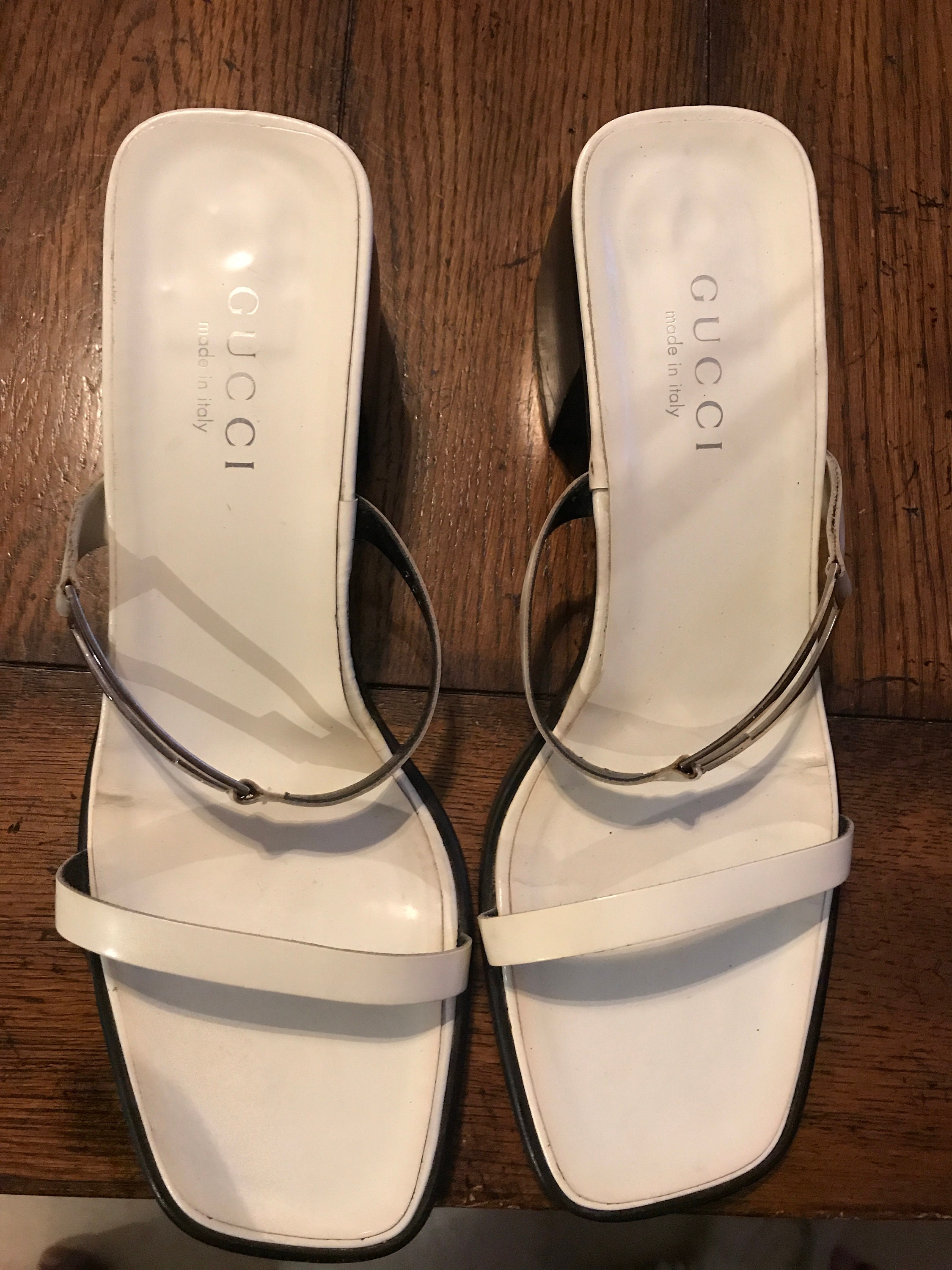 Authentic White Gucci Slip on Shoe-size 8 1/2B - Etsy