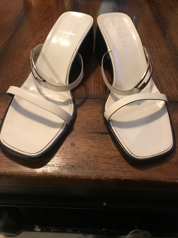 Authentic White Gucci Slip on Shoe-size 8 1/2B - Etsy