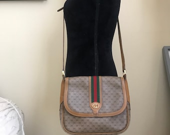 バッグ GUCCI Vintage Sherry Shoulder Bag Vintage GUCCI Sherry Line GG Canvas PVC Shoulder Bag | eBay