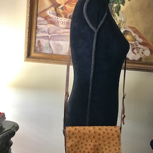 Vintage 1980s Gucci Ostrich Leather Shoulder Bag
