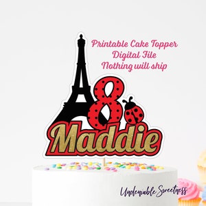 ▷ Miraculous ladybug cake topper printable