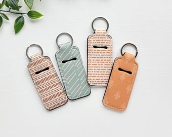 Key Chain Lip Balm Holders for Chapstick, Boho Stylish Purse Accessory