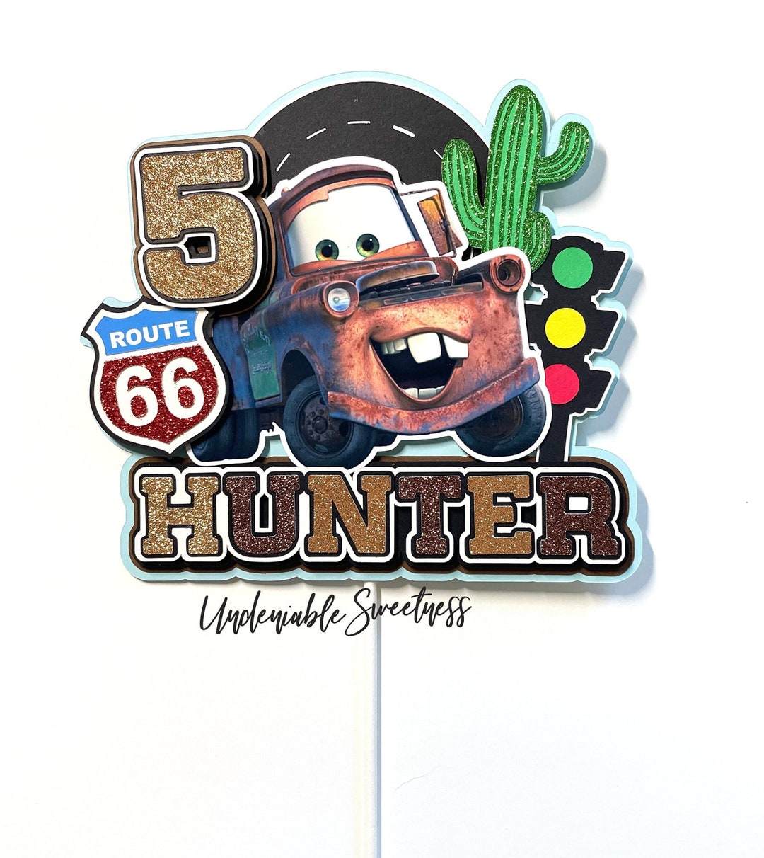 Mater Cake Topper, Tow Mater Birthday Party, Mater Cake, Lightning ...