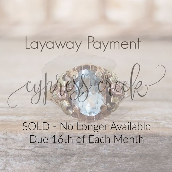 Sold on Layaway ~ No longer available ~ Due 16th of each month ~ Aquamarine Ring