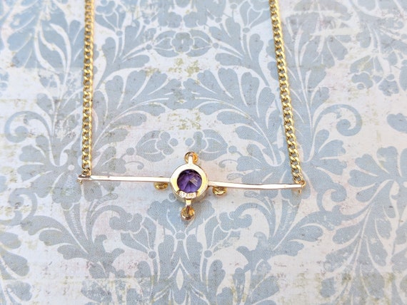 Antique Edwardian Amethyst and Seed Pearl Convers… - image 8