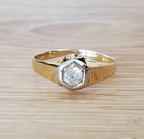 Antique Engagement Ring | Classic Edwardian Old E… - image 3