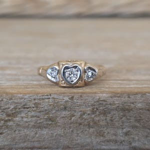 Vintage Old European Cut Diamond Ring, Engagement Ring, Promise Ring | Anniversary Band Ring | Antique Stacking Band