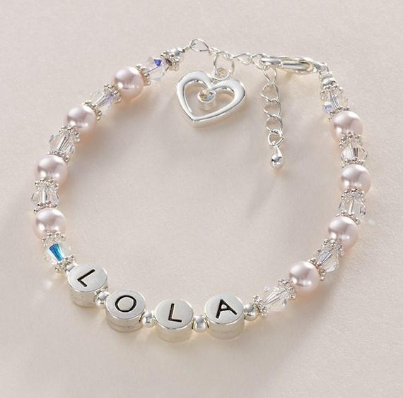Girls Personalised Hello Kitty Charm Friendship Bracelet Flower Girl Gift |  eBay