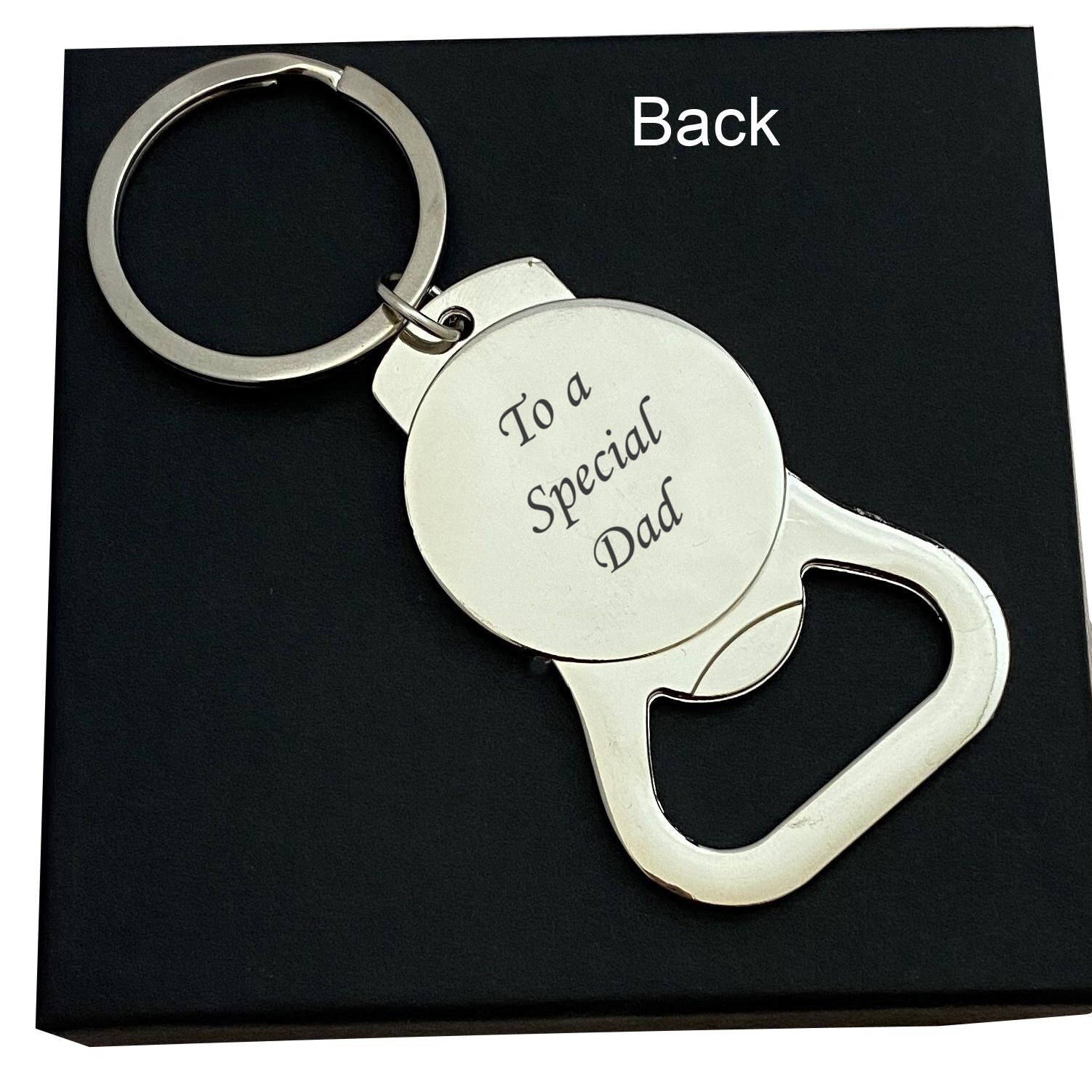 Bottle Opener Keyring With Your Own Photo Engraving on Back