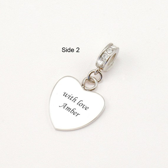 Special Cousin Charm Personalised Gift Engraved Heart Charm for