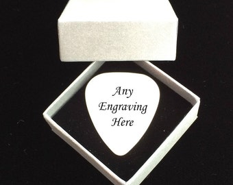 Personalised Guitar Pick, Plectrum with Engraving, Personalised Gift for Guitar Player, Music Lover