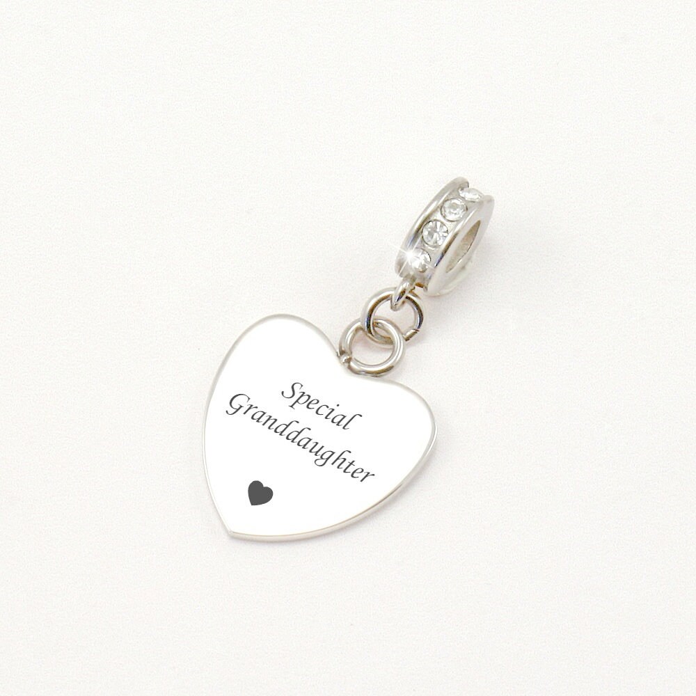 Buy Special Goddaughter Charm, Personalised Gift, Engraved Heart Charm for  Snake Chains. Online in India - Etsy