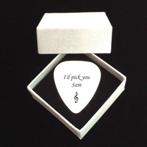 Personalised Guitar Pick, Plectrum with Engraving, Personalised Gift for Guitar Player, Music Lover