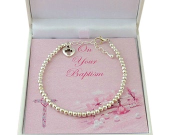 Baptism bracelet for best sale girl