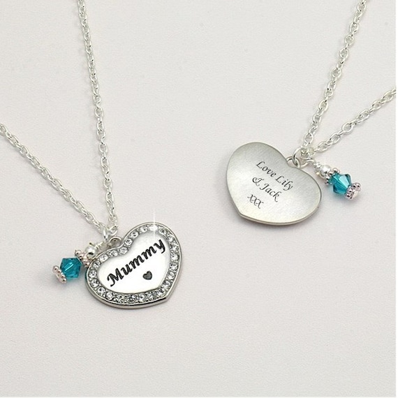 Engraved necklace for mum deals