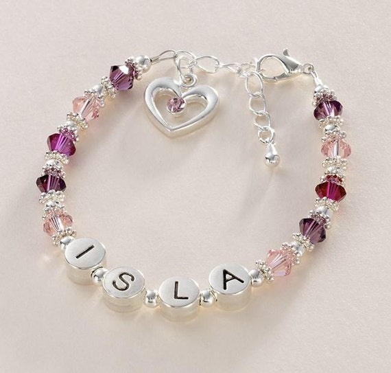 Personalised Girls Silver Bangle | Childs Bangle | ShopStreet.ie