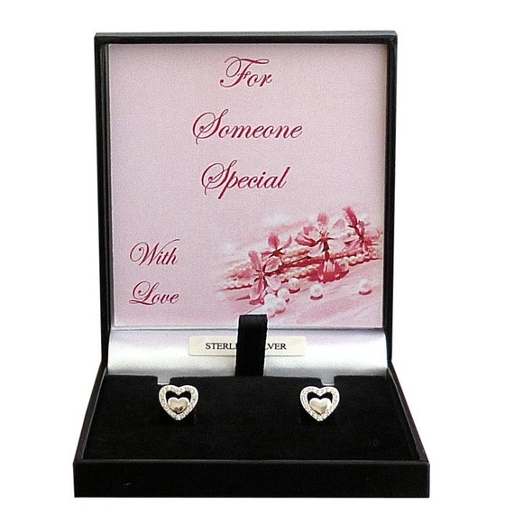 Boucles D'oreilles Cœur En Argent 925 Pour Femme – Cadeau élégant Pour Maman, Anniversaire, Saint-Valentin