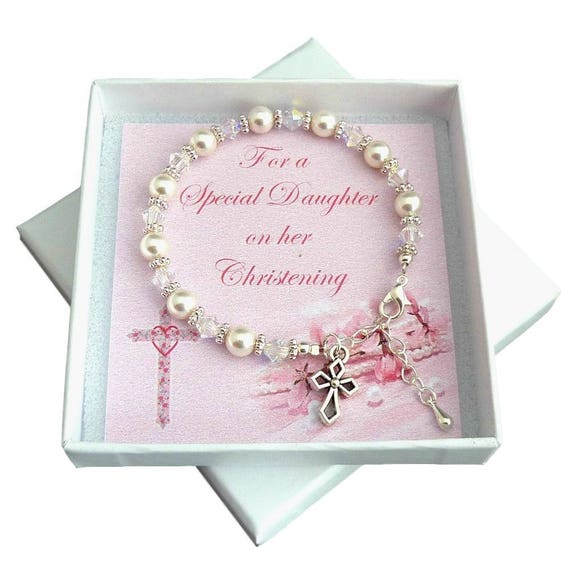 Charm bracelet christening best sale gift