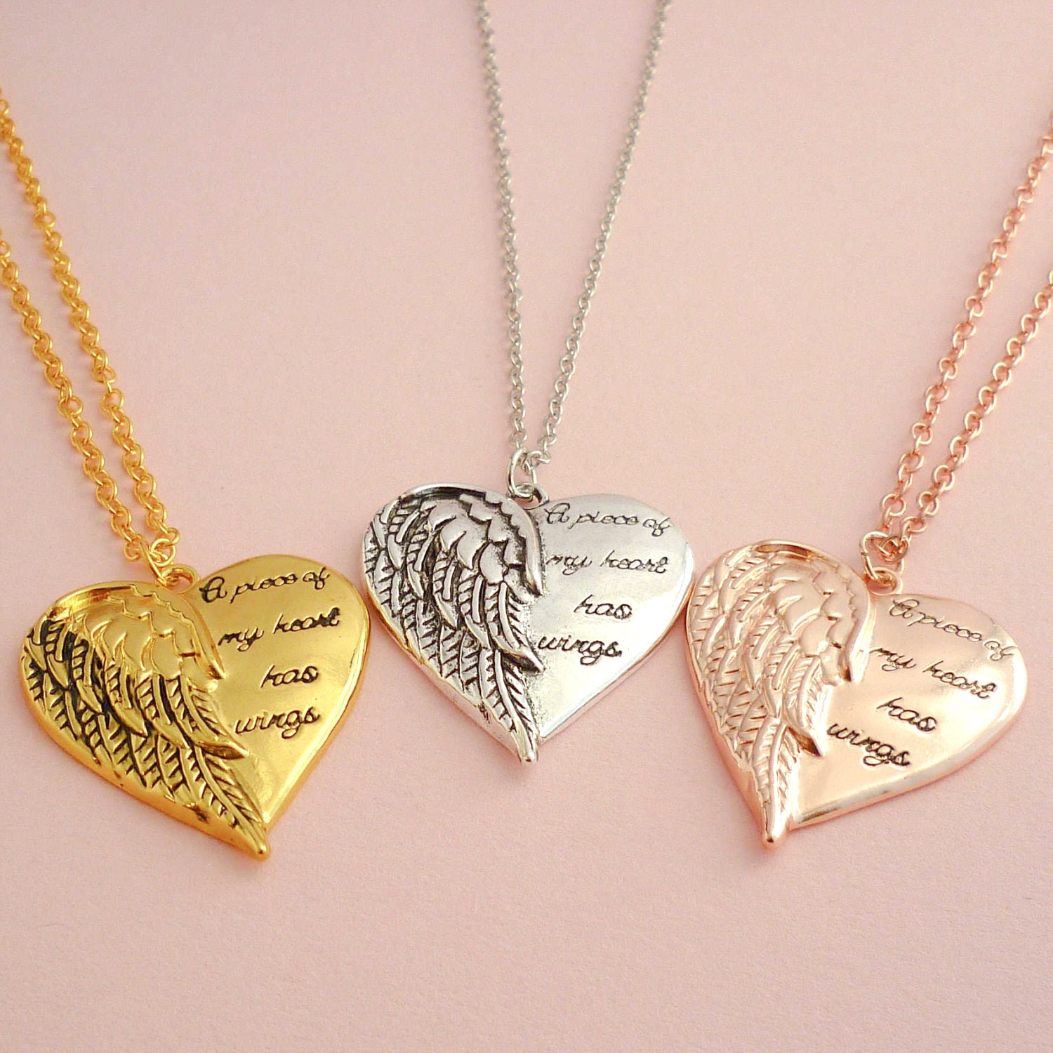 Angel Necklace A Piece of My Heart Has 
