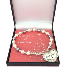 Pearl Bracelet in Christmas Gift Box for Mum, Nanny, Daughter, Sister etc