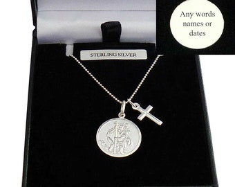 925 Sterling Silver Cross and St 
