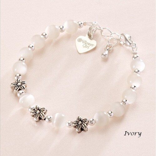 Flower Girl Bracelet With Stg Silver Flower Girl Charm. Etsy UK