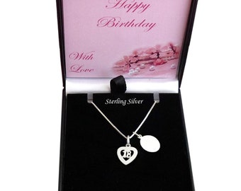 Colgante Amor Plata Collar De 18 Cuentas Para 18 Años - Regalo Cumpleaños Adolescente, Plata, Con Colgante Corazón Joyería Con 18 Cuentas