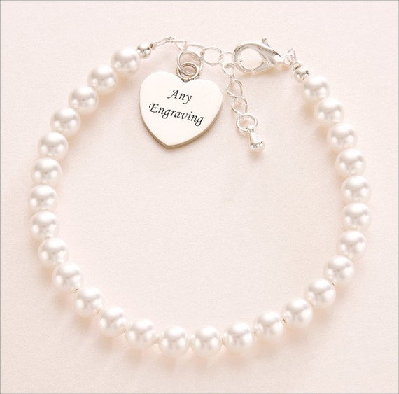 Personalised pearl deals bracelet