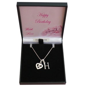 Collar de cumpleaños número 16, plata esterlina, en caja de regalo para una hija, nieta, hermana, sobrina, prima o amiga especial.