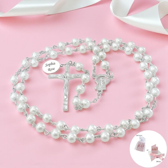 Lot 20 Cadeaux Baptême - Bracelets Chapelet Croix Ange + Boîtes, Sachets Organza & Pendentifs Pour Communion, Prénatal