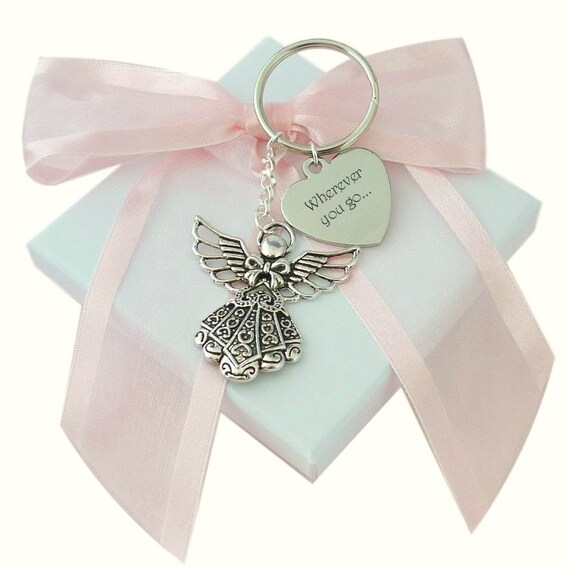 Personalised guardian angel best sale keyring