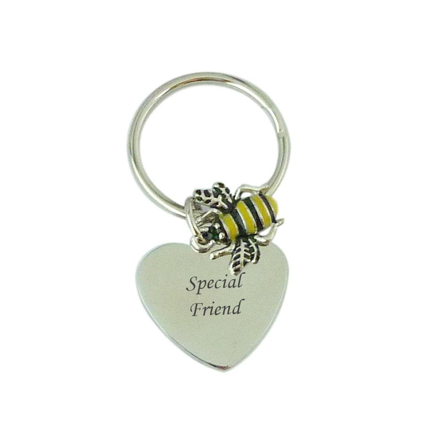 Personalised Bee Keyring With Engraving in a Gift Box Etsy UK