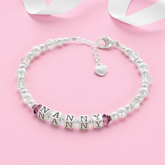 thumbnail image 2 of Birthstone Charms 925 Sterling Silver Charm For Bracelets - Birthday Gift For Mum, Daughter, Grandma, Sister, Best Friend 2 of 4