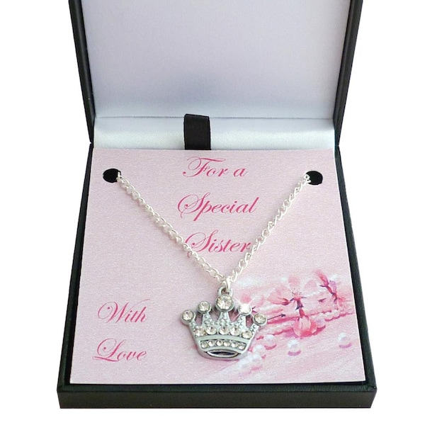 Collier couronne de princesse pour filles, cadeau pour fille fille, fille, nièce, petite-fille, etc.