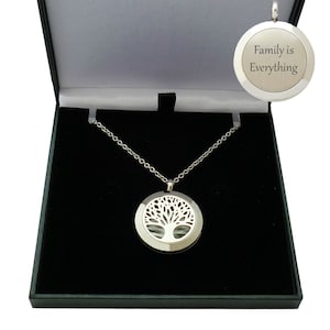 Engraved, Tree of Life Locket Necklace, Birthday Gift, Any Engraving, Gift Boxed