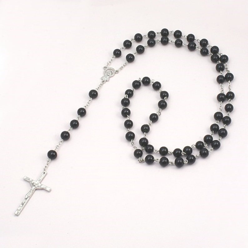 Black Pearl Rosary Beads. Prayer Beads. Rosaries. Etsy UK