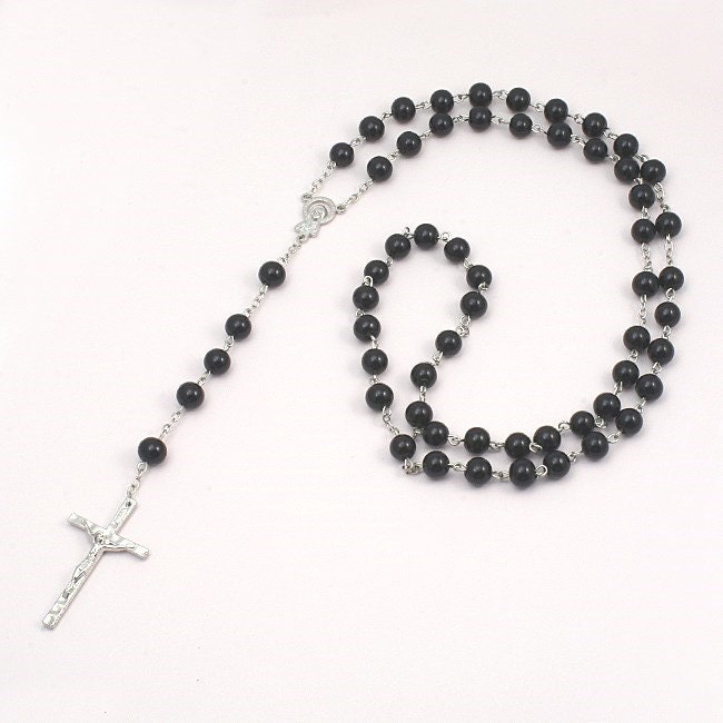 Black Pearl Rosary Beads. Prayer Beads. Rosaries, Catholic, Christian, Gift  for Boys, Men, First Holy Communion, Confirmation Day. -  Canada