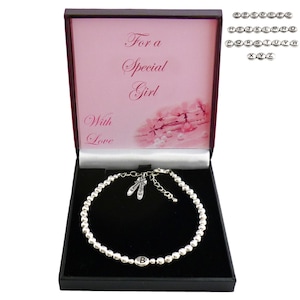 Pulsera de cuentas de plata con cuentas de letras y adornos de zapatillas de ballet, regalo para una hermana especial, niñera, amiga, mamá, etc. Con temática de danza de ballet.