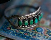 Vintage Zuni needlepoint turquoise ring Native American Sterling Silver old pawn 30 s Zuni Petit point early Turquoise Row Ring Sz 8.5