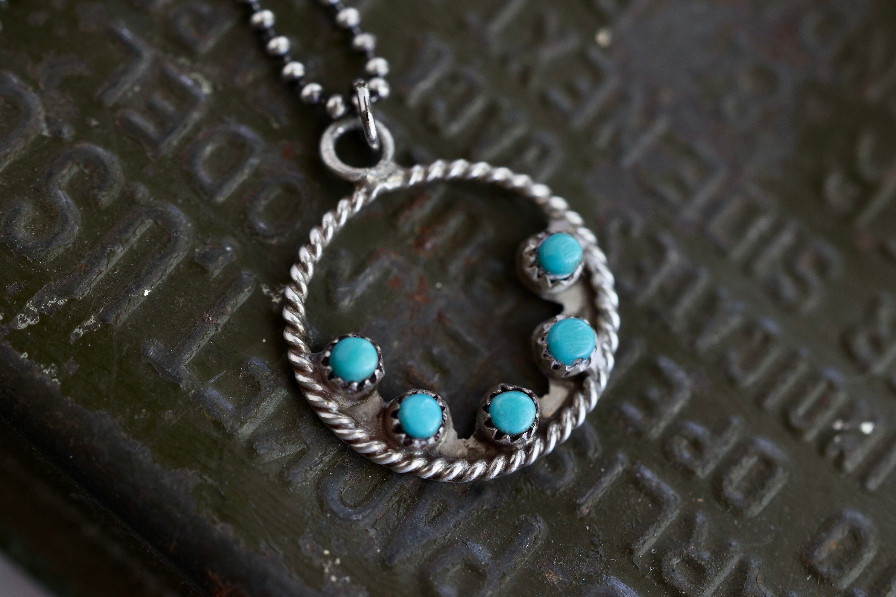 petit turquoise付き silver chain necklace Dazzling Petit petit turquoise付き silver chain necklace Dazzling Petit