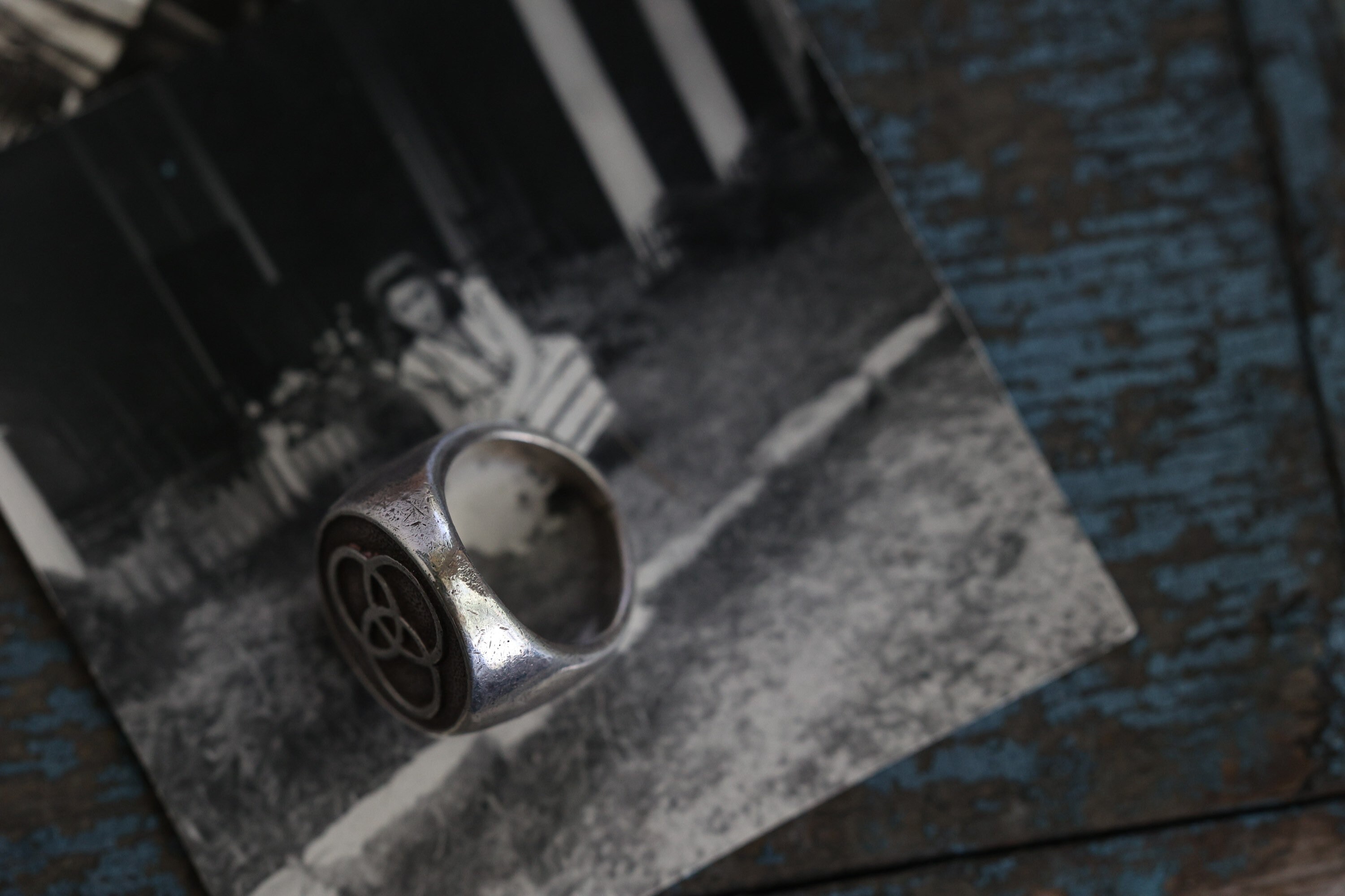 Vintage Sterling Silver Led Zeppelin Ring John Bonham symbol ring Holy