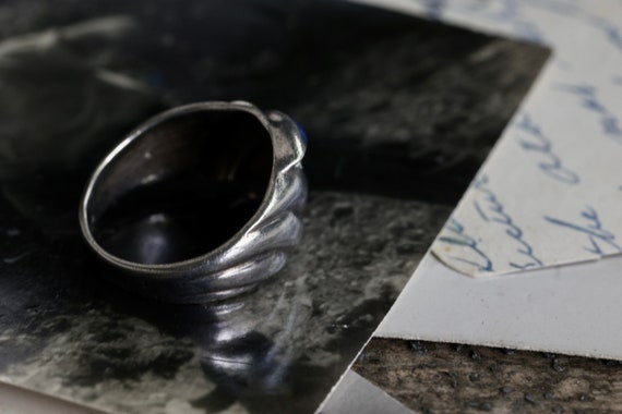 Vintage Lapis Ring Sterling Silver Lapis Lazuli T… - image 6