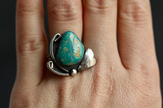 Vintage Navajo Royston Turquoise ring Native Amer… - image 9