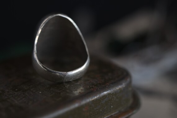 Old Pawn Heavy Zuni Mosaic inlay multi stone ring… - image 6