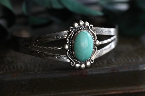 Vintage Old Pawn Fred Harvey Era Turquoise Stampe… - image 7