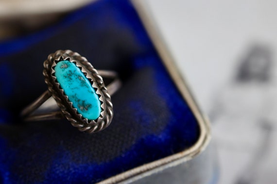 Rare Vintage Native American Jewelry Navajo Domed Azurite Sterling Silver Thick Shank Ring Old Rare Vintage Native American Jewelry Navajo Domed Azurite Sterling Silver Thick Shank Ring Old