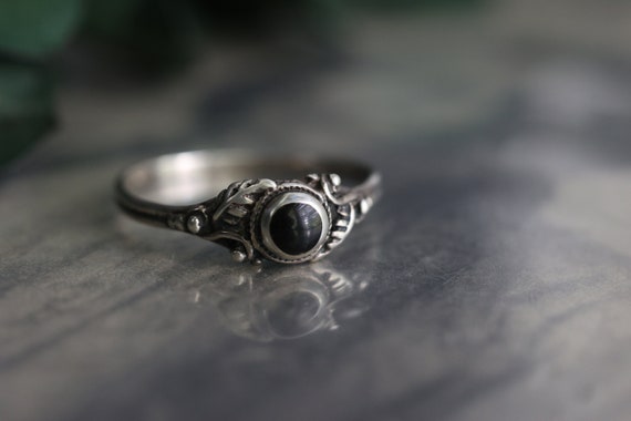 Vintage Onyx Ring Sterling Silver southwestern On… - image 5