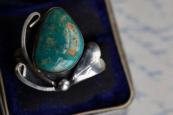 Vintage Navajo Royston Turquoise ring Native Amer… - image 4